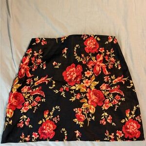 Reformation Linen Floral Skirt